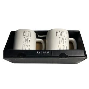 Rae Dunn Wedding‎ Collection Mugs Best Day Ever Happily Ever After Set